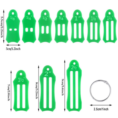 Jelly Roll Sasher Tool Multi-Sizes Sasher with Storage Chain Quilting Pins & Sewing Clips for Folding Fabric Craft Tools